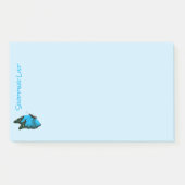 Post it Notes Shoping List Blue Butterfly (Voorkant)