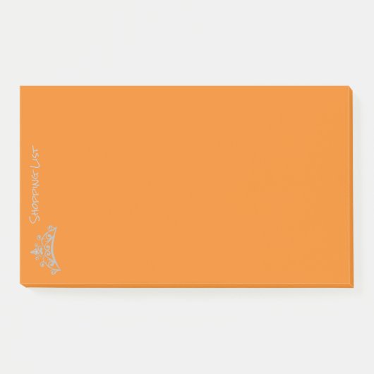 Post it Notes Shoping List Tiara Crown (Voorkant)