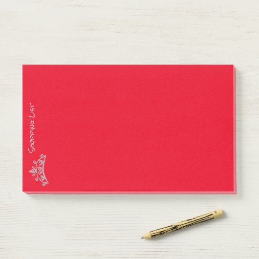 Post it Notes Shoping List Tiara Crown (Op bureau)