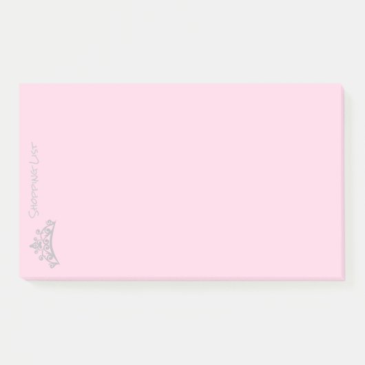 Post it Notes Shoping List Tiara Crown (Voorkant)