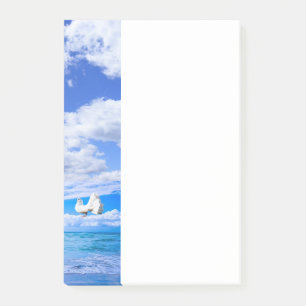 Post-it Notes Strandhuis Witte Duif Oceaan