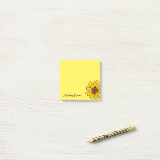Post-it-Notes-Sunflower Post-it® Notes (Op bureau)