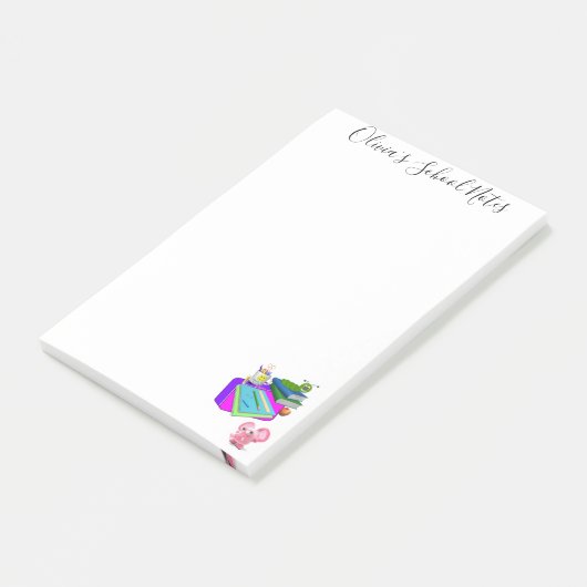 Post-it Notes Terug naar School Varken (Schuin)