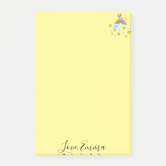 Post-it Notes Unicorn Rainbow Happy Clouds (Voorkant)