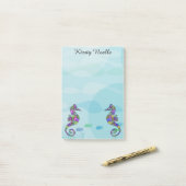 Post-it® notes van zee paarden (Op bureau)