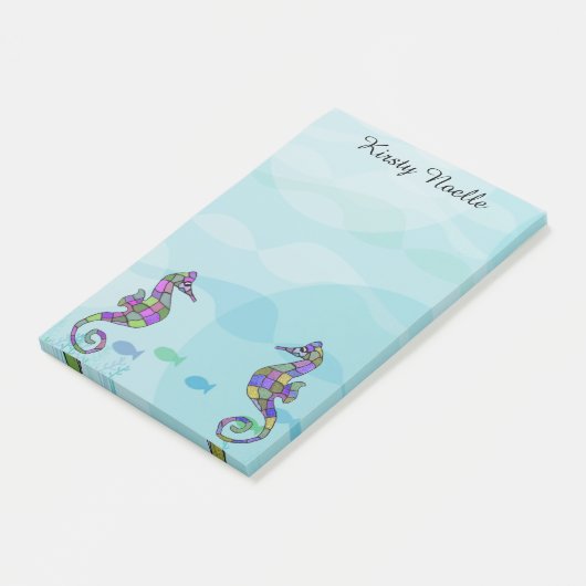 Post-it® notes van zee paarden (Schuin)
