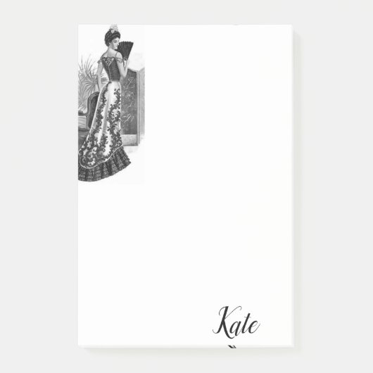 Post-it Notes Vintage Vrouw (Voorkant)