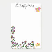 Post-it Notes Vlinder Bloemen (Voorkant)
