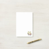 Post-it Notes Whimsilijke Kat Bloemen (Op bureau)