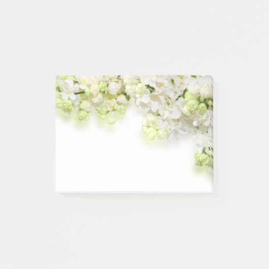 Post-it-Notes-White Flowers Post-it® Notes (Voorkant)