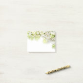 Post-it-Notes-White Flowers Post-it® Notes (Op bureau)