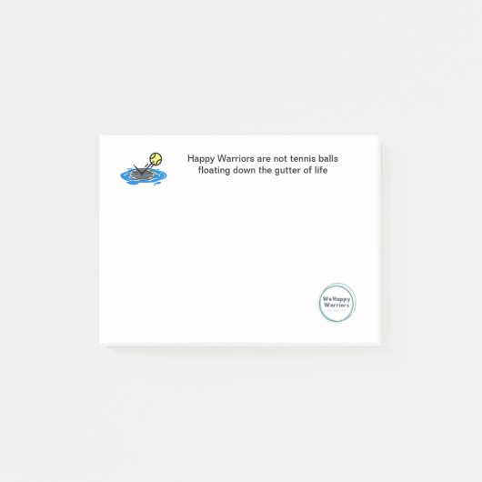 Post it Notes - Wij zijn geen Tennis Balls Quote (Voorkant)