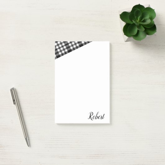 Post-it Notes Wit en Zwart Geruit (Kantoor)