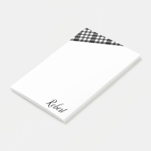 Post-it Notes Wit en Zwart Geruit (Schuin)
