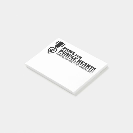 Post-it® notes - Witte zwarte Logo (Schuin)