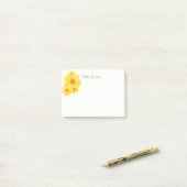 Post-it-Notes-Yellow Flowers Post-it® Notes (Op bureau)