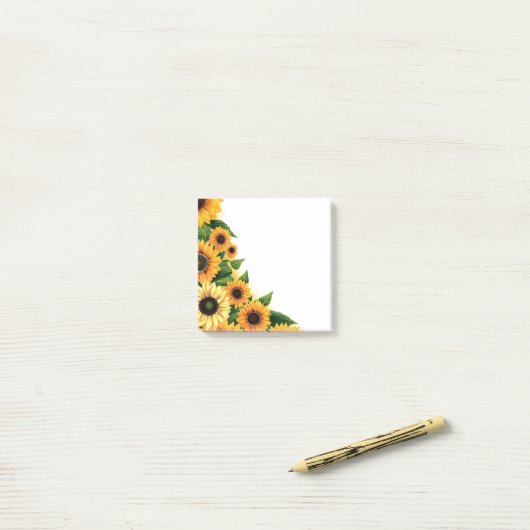 Post-it-Notes-zonnebloemen Post-it® Notes (Op bureau)