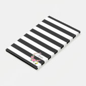 Post-it Notes Zwart Streep Bumblebee Bloemen (Schuin)