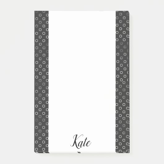 Post-it Notes Zwarte en Witte Cirkels (Voorkant)