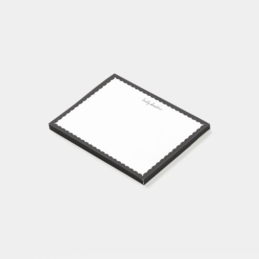 Post-it® notes zwarte gescand Border Polka Dot (Schuin)