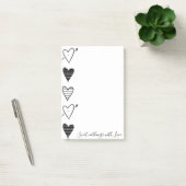 Post-it Notes Zwarte Harten Zoete Niets met Liefde (Kantoor)