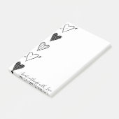 Post-it Notes Zwarte Harten Zoete Niets met Liefde (Schuin)