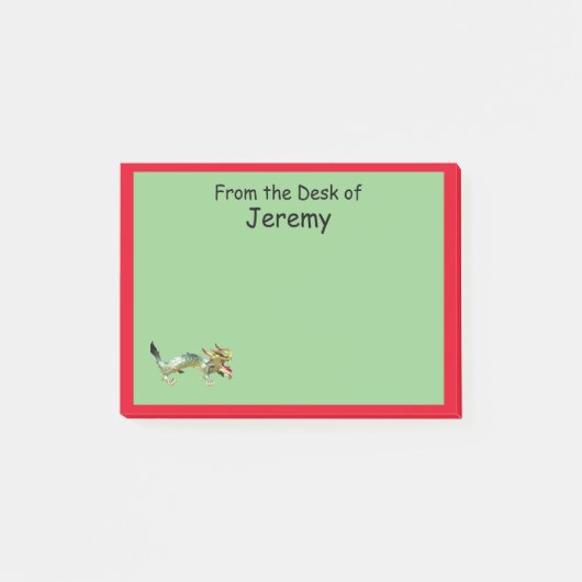 Post-it Notitie - Draak en Rode Rand Post-it® Notes (Voorkant)