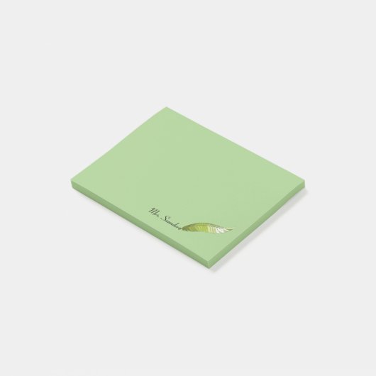Post-it Notitieblok - Green Feather Pen Post-it® Notes (Schuin)