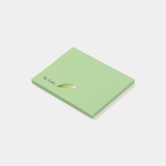 Post-it Notitieblok - Green Feather Pen Post-it® Notes (Schuin)