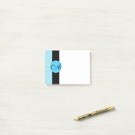 Post-it notities, aangepast monogram post-it® notes (Op bureau)