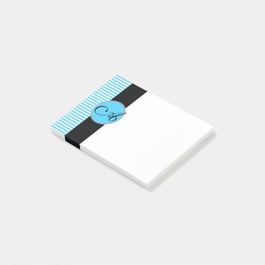 Post-it notities, aangepast monogram post-it® notes (Schuin)