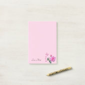 Post-it Notities Bloem Roze Roos Vlinder Harten Post-it® Notes (Op bureau)
