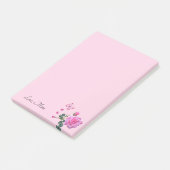 Post-it Notities Bloem Roze Roos Vlinder Harten Post-it® Notes (Schuin)