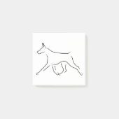 Post-it notities - Doberman Line Art verzamelen Post-it® Notes (Voorkant)