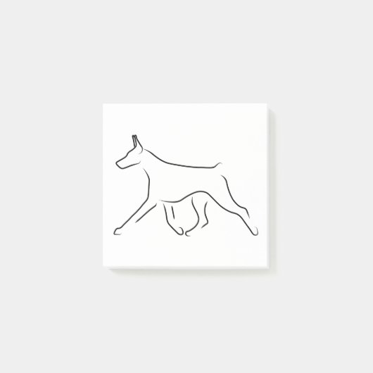 Post-it notities - Doberman Line Art verzamelen Post-it® Notes (Voorkant)
