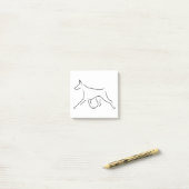 Post-it notities - Doberman Line Art verzamelen Post-it® Notes (Op bureau)