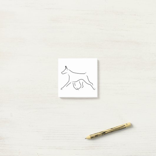 Post-it notities - Doberman Line Art verzamelen Post-it® Notes (Op bureau)