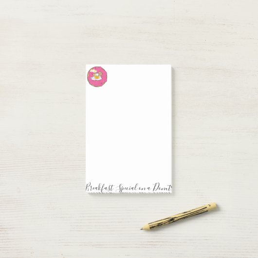 Post-it Notities Eieren Donut Post-it® Notes (Op bureau)