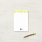 Post-it Notities Geel Katernenprint Post-it® Notes (Op bureau)