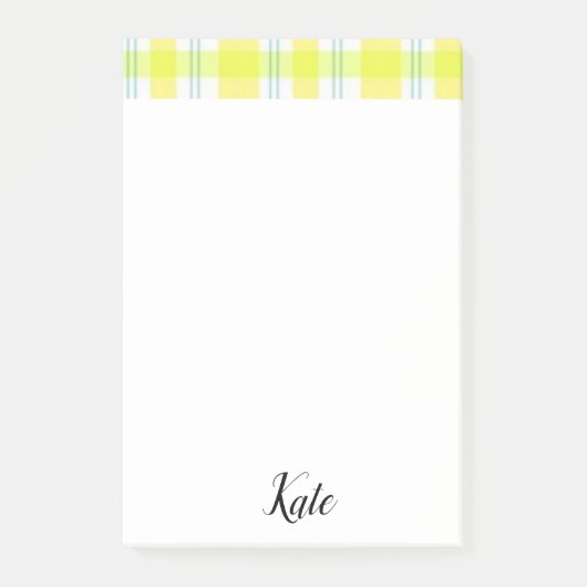 Post-it Notities Geel Katernenprint Post-it® Notes (Voorkant)
