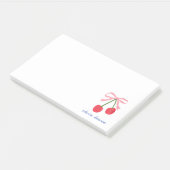 Post-It Notities | Kersen Coquette Strik Uitsnijdi Post-it® Notes (Schuin)