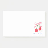 Post-It Notities | Kersen Coquette Strik Uitsnijdi Post-it® Notes (Voorkant)
