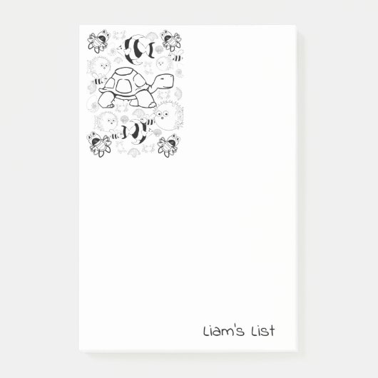 Post-it Notities Kleuren Schildpadden Vissen Post-it® Notes (Voorkant)