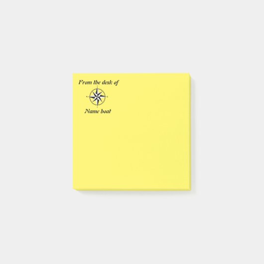 Post-it notities met de naam van uw boot post-it® notes (Voorkant)