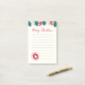 Post-It Notities met Kerstmis planten en een porto Post-it® Notes (Op bureau)