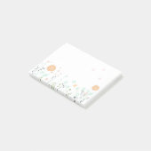 Post-it notities met oranje chrysanthemum post-it® notes (Schuin)