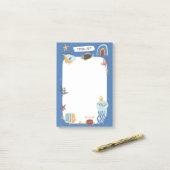 Post-it-notities met takenlijst voor het zeeleven post-it® notes (Op bureau)