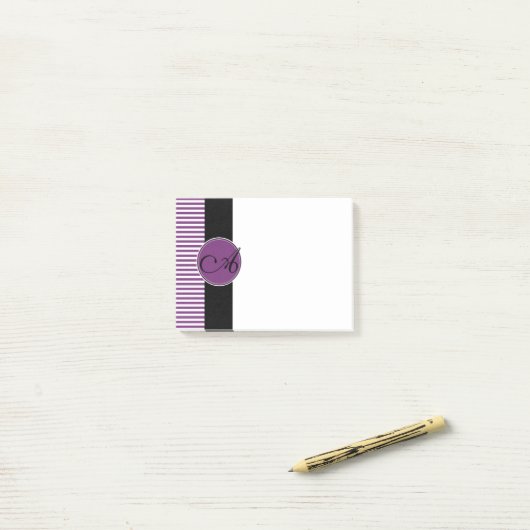 Post It-notities, op maat monogram Post-it® Notes (Op bureau)