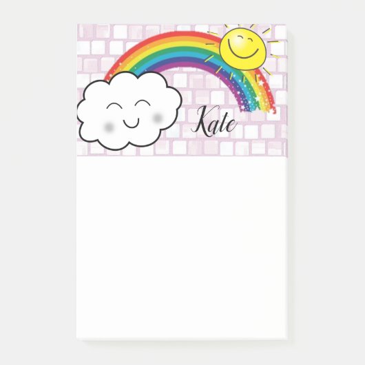 Post-it Notities Regenboog Wolken Post-it® Notes (Voorkant)