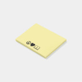 Post-it-notities voor vrede, liefde en boeken post-it® notes (Schuin)